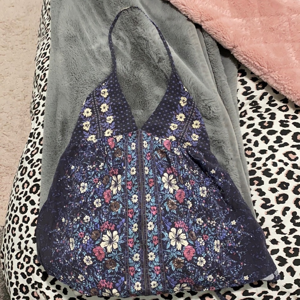 O’Neill floral halter top with tie in the back